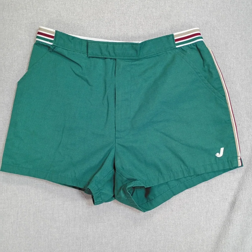 Vintage Jantzen Mens 34 Green Tennis Shorts USA Made 3